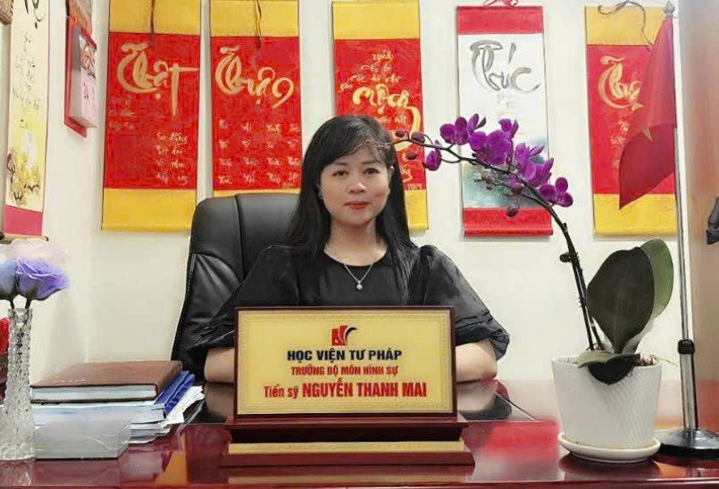 Tiến sĩ Nguyễn Thanh Mai, Trưởng bộ môn Kỹ năng giải quyết vụ án hình sự, khoa Đào tạo luật sư, Học viện Tư pháp.